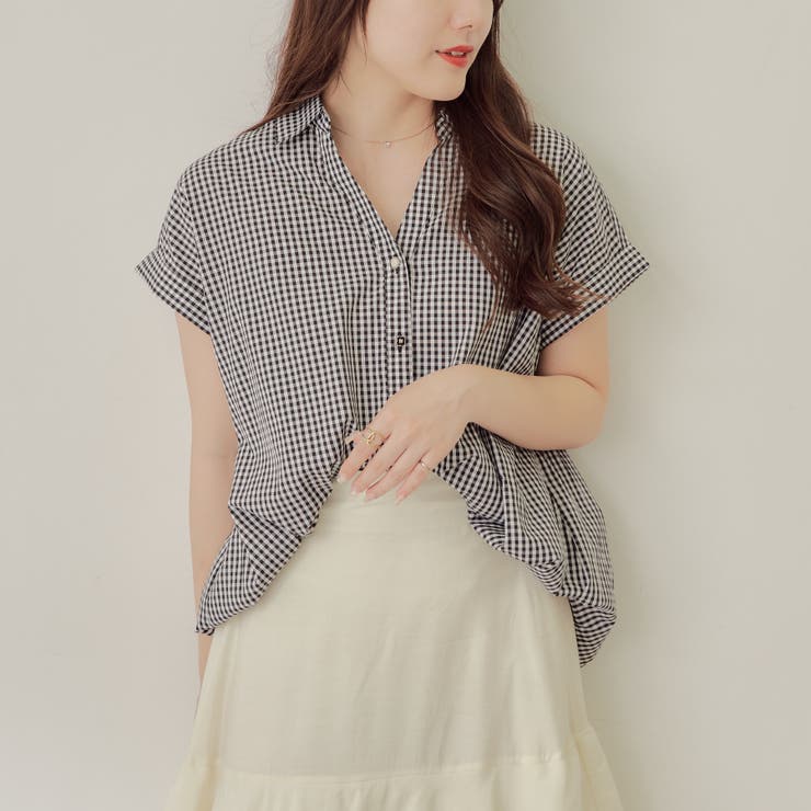 【nao】後レースアップタケノコタック柄ブラウス | RMAF　NICE CLAUP / OLIVE des OLIVE | 詳細画像18 