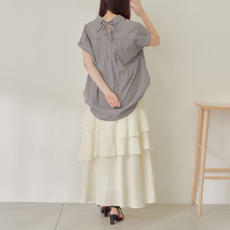 【nao】後レースアップタケノコタック柄ブラウス | RMAF　NICE CLAUP / OLIVE des OLIVE | 詳細画像23 
