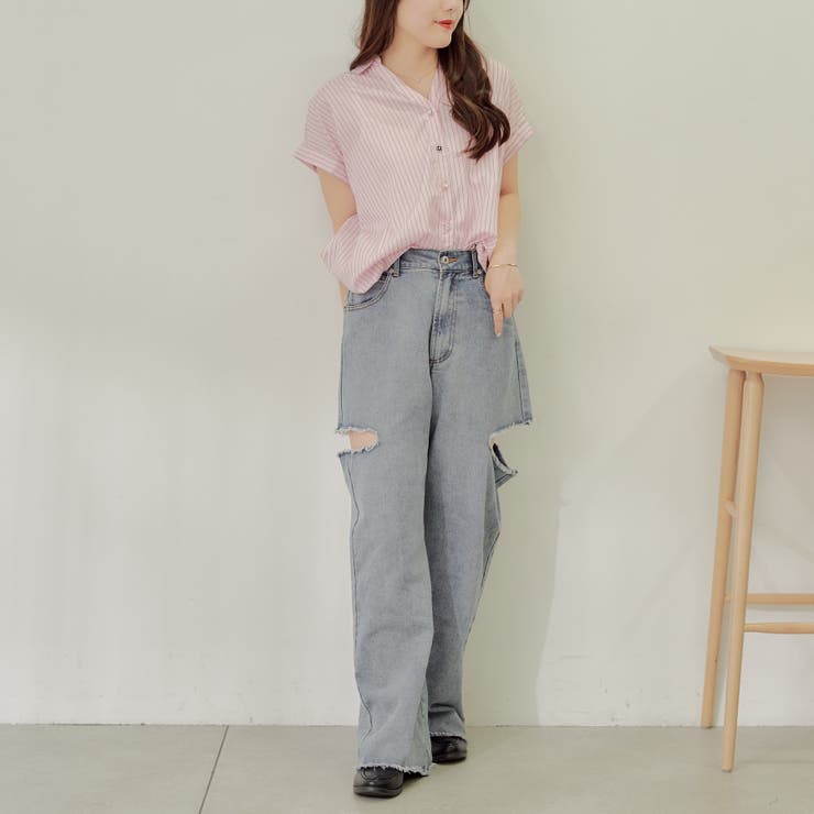 【nao】後レースアップタケノコタック柄ブラウス | RMAF　NICE CLAUP / OLIVE des OLIVE | 詳細画像5 