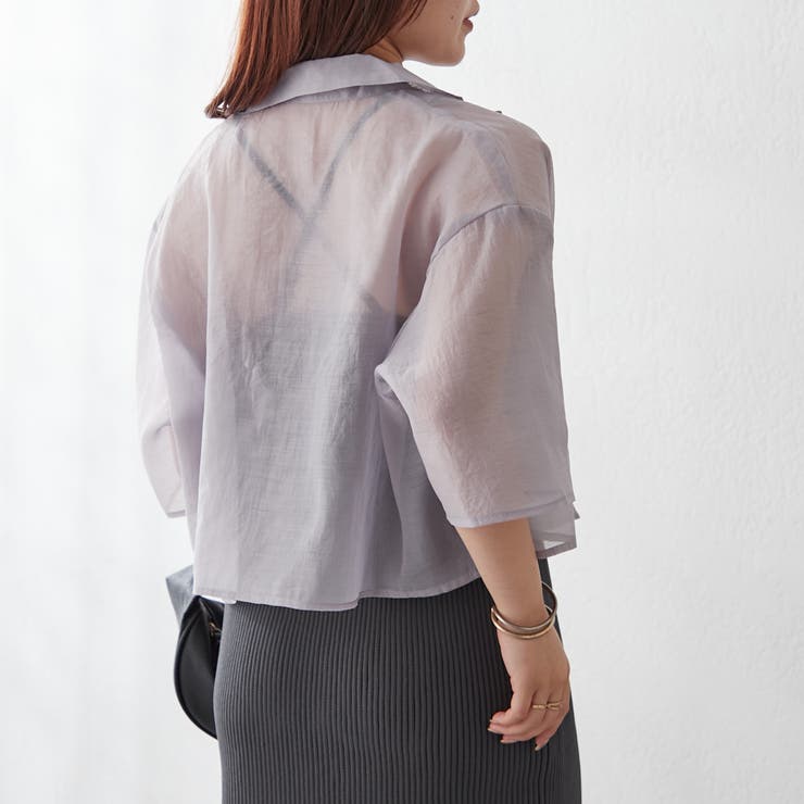 【NAO】シアーボイル開襟シャツ | RMAF　NICE CLAUP / OLIVE des OLIVE | 詳細画像6 