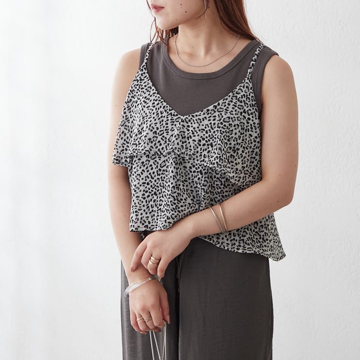SET UPでも着用可◎】ヒョウ柄ビスチェ[品番：NCLW0013894]｜NICE