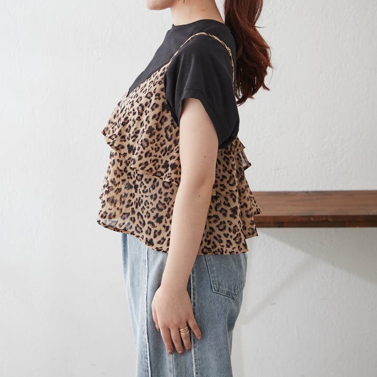 d&g ビスチェ ヒョウ柄 マルチカラーのウィメンズ ビスチェ シャルムーズ レオパードプリント