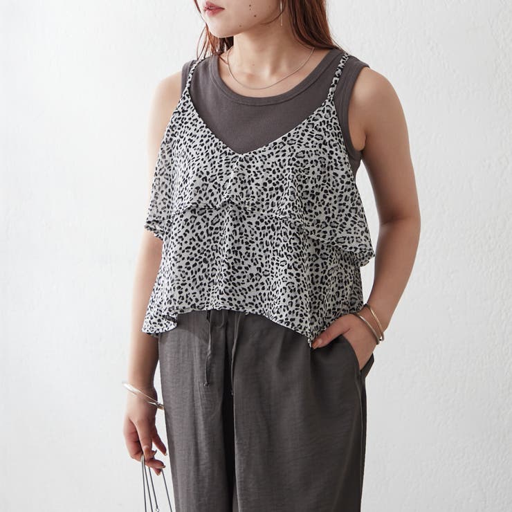 SET UPでも着用可◎】ヒョウ柄ビスチェ[品番：NCLW0013894]｜NICE