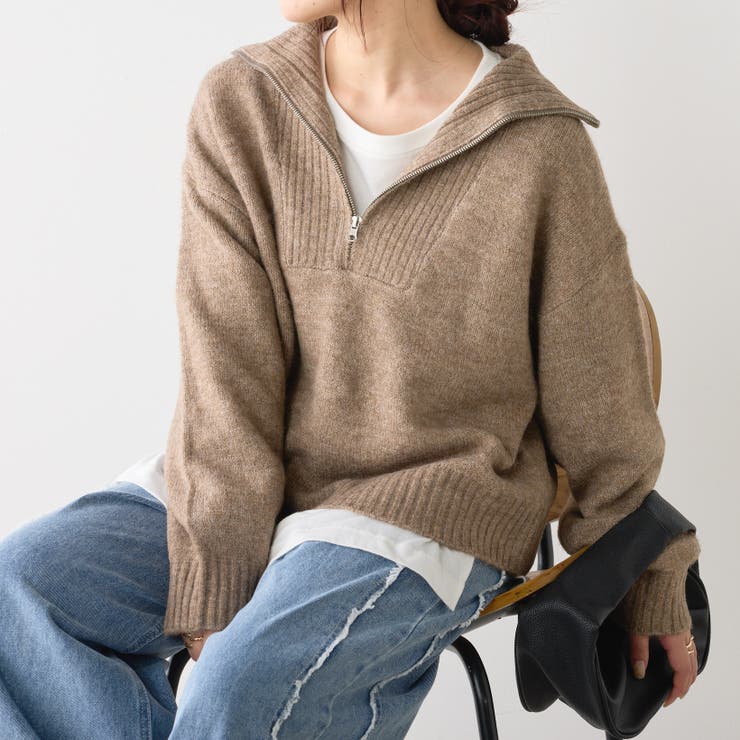 ヤクタッチハーフZIPニット[品番：OLOW0014709]｜RMAF NICE