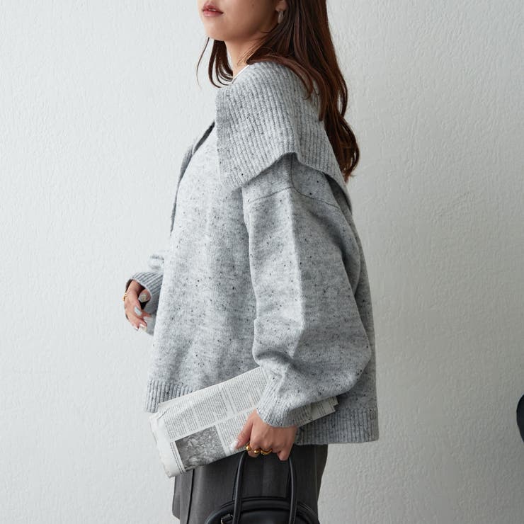 襟付きニットカーディガン[品番：OLOW0014451]｜RMAF NICE CLAUP