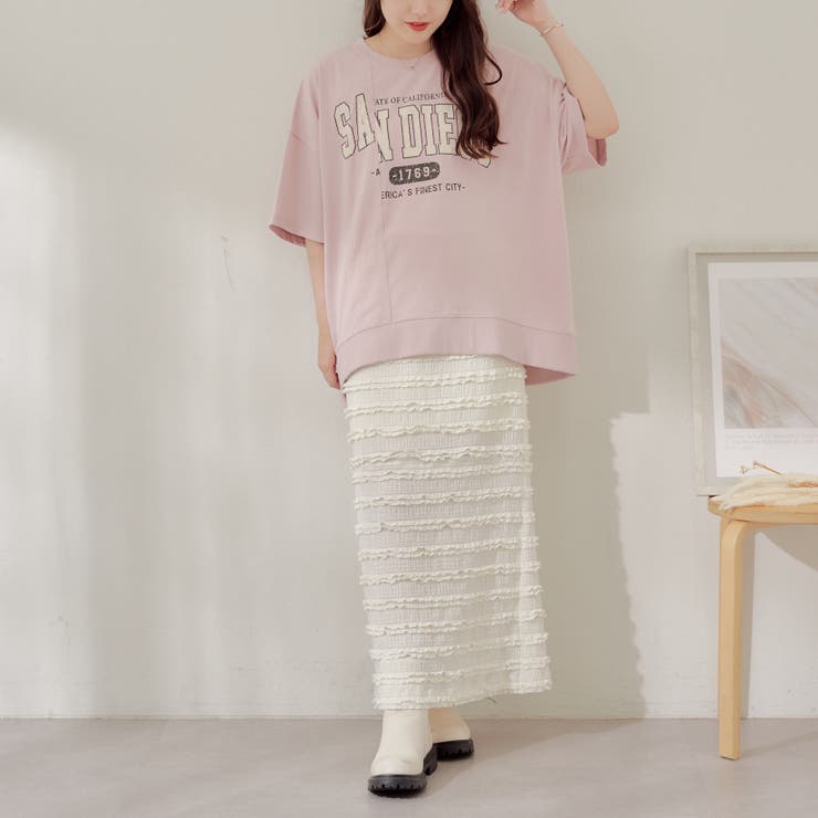 リメイク風Tシャツ[品番：OLOW0013881]｜RMAF NICE CLAUP / OLIVE des