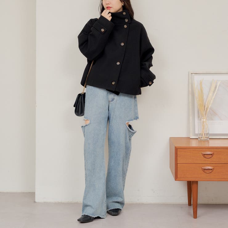 まぁみ♡さん  GDラインスリーブショートジャケット スタンドショートジャケット[品番：OLOW0014652]｜RMAF NICE CLAUP