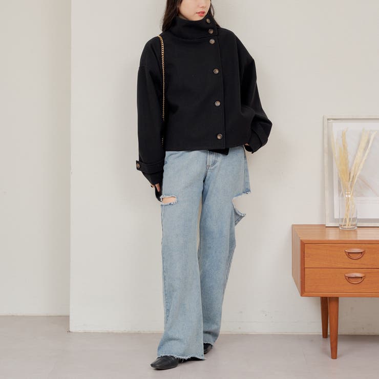 まぁみ♡さん  GDラインスリーブショートジャケット スタンドショートジャケット[品番：OLOW0014652]｜RMAF NICE CLAUP