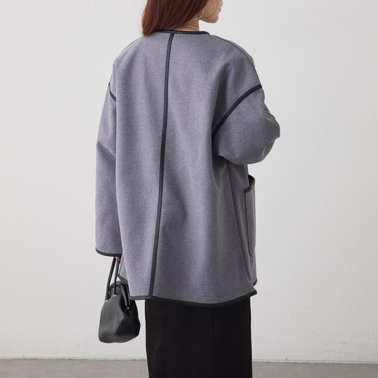 新色登場】パイピングノーカラージャケット[品番：OLOW0013951]｜RMAF