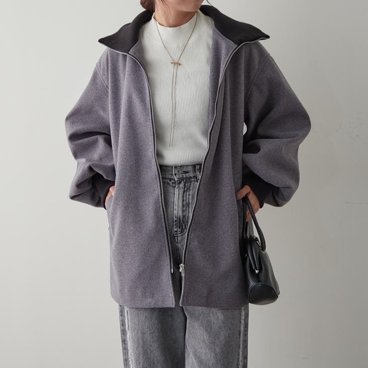 リブカラーミドルZIPコート[品番：OLOW0014790]｜RMAF NICE CLAUP