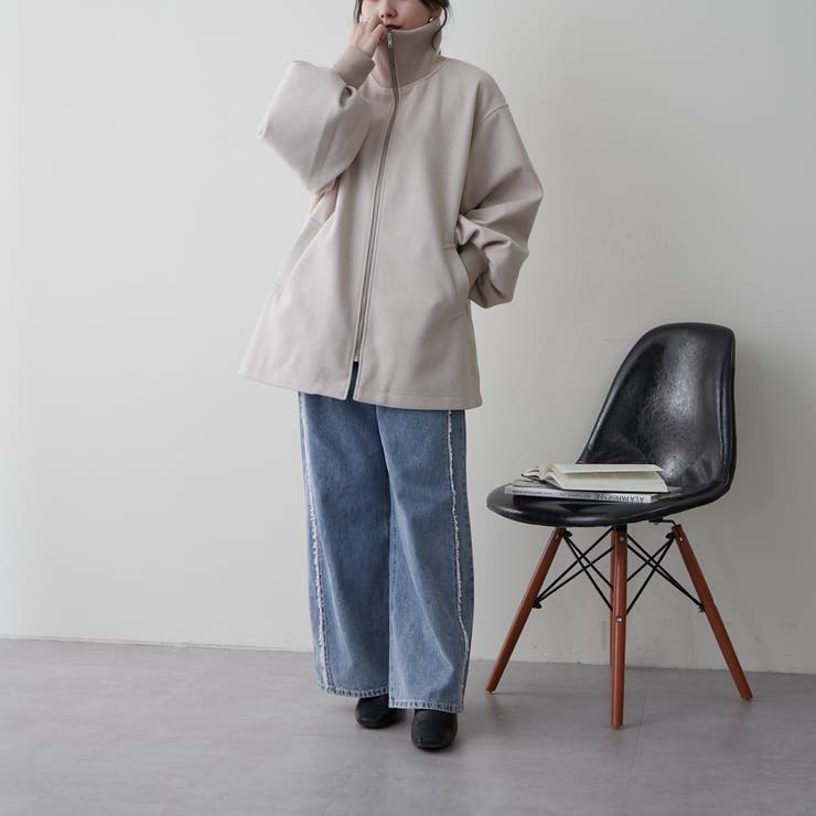 リブカラーミドルZIPコート[品番：OLOW0014790]｜RMAF NICE CLAUP