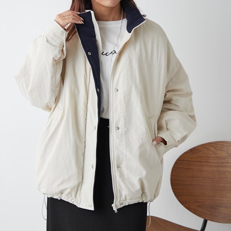 配色スタンドネック中わたブルゾン[品番：OLOW0014713]｜RMAF　NICE CLAUP / OLIVE des  OLIVE（リマインドミーアンドフォーエバー　ナイスクラップ　オリーブデオリーブ）のレディースファッション通販｜SHOPLIST（ショップリスト）