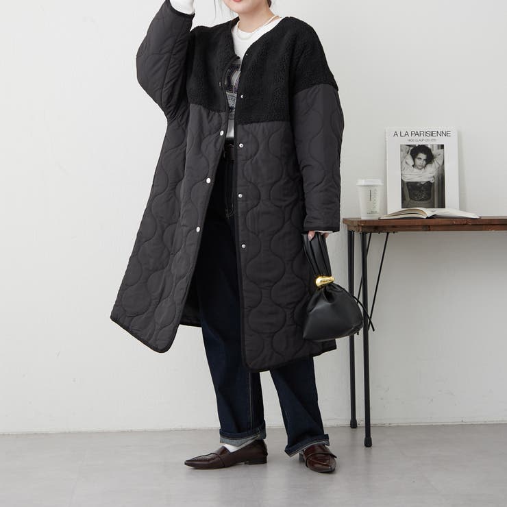 ストレッチキルトロンパース　①アイボリーLサイズ1点②オリーブLサイズ1点 ◇[poche-qt-ribct]solamonat poche(ソラモナポッシェ) キルト