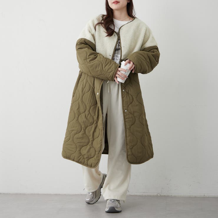 ボア切替キルトロングジャケット[品番：OLOW0015093]｜RMAF NICE CLAUP