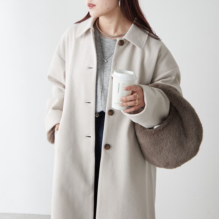 Web限定】バックベルトステンカラーコート[品番：OLOW0014714]｜RMAF