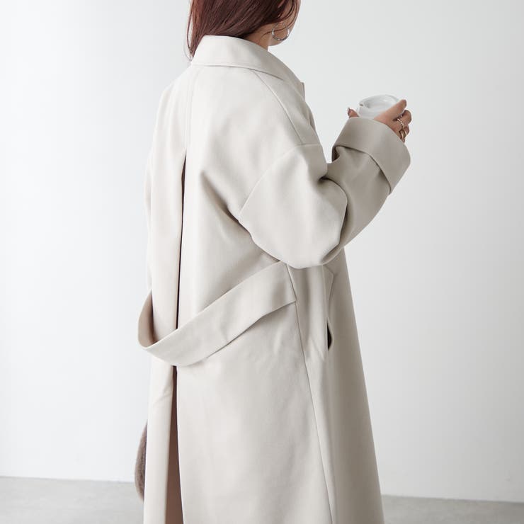Web限定】バックベルトステンカラーコート[品番：OLOW0014714
