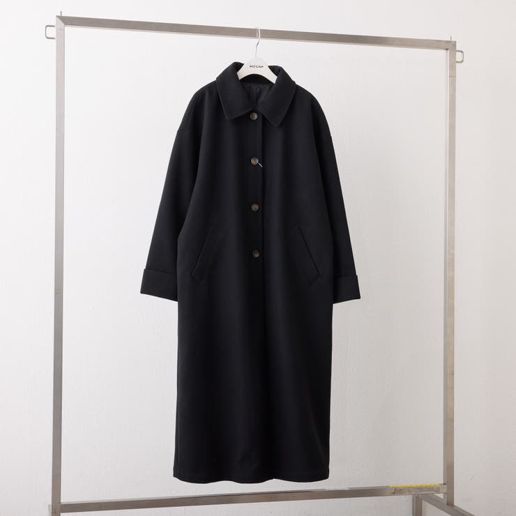 HideandSeek ビッグ刺繍 スナップボタン 比翼 ワークロングコート L B.D. L/S Shirt 19ss / HideandSeek - PEDESTRIAN