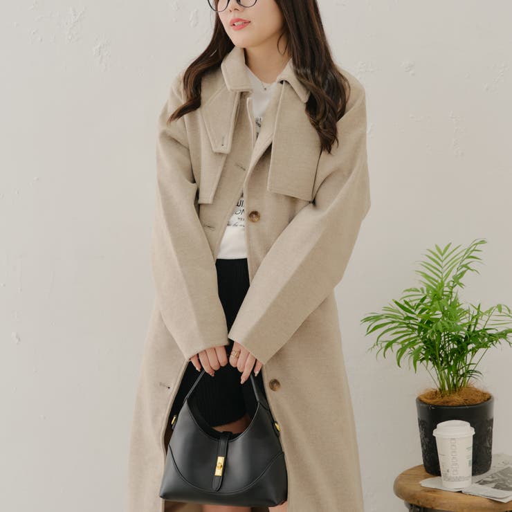 フェイクウールトレンチコート[品番：NCLW0014876]｜NICE CLAUP