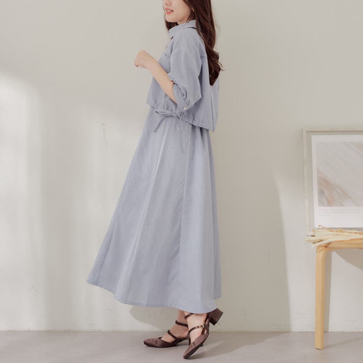 アウター付ワンピース | RMAF　NICE CLAUP / OLIVE des OLIVE | 詳細画像3 