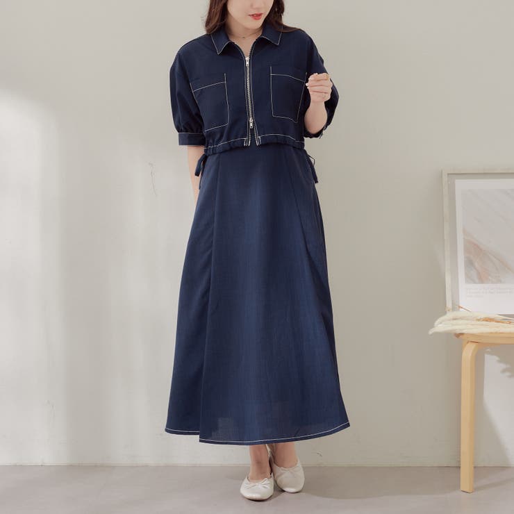 ネイビー | アウター付ワンピース | RMAF　NICE CLAUP / OLIVE des OLIVE