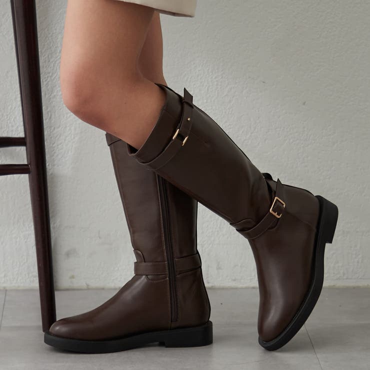 OLIVE des OLIVE ロングブーツ ブラウン Sサイズ