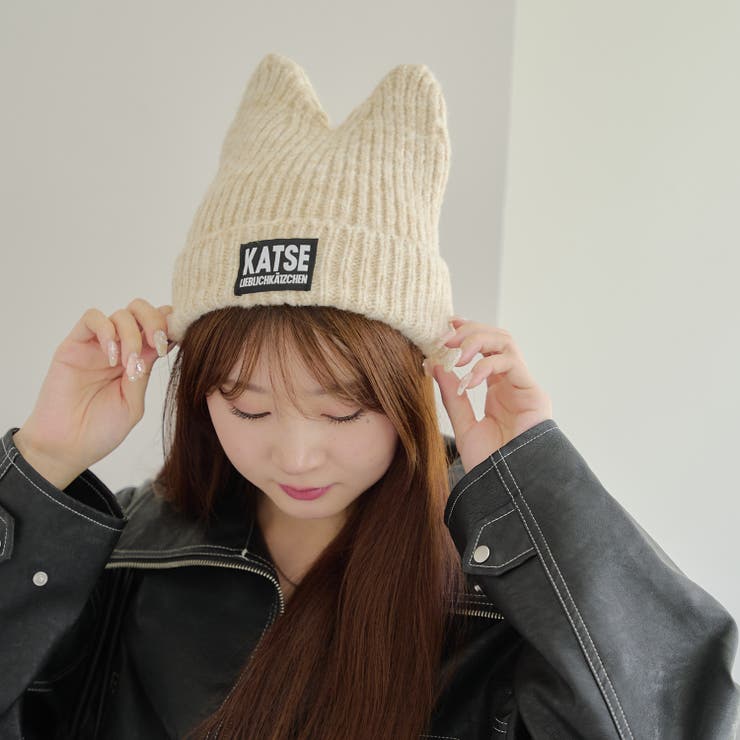 韓国っぽコーデが叶う、ねこみみニット帽[品番：OLOW0014474]｜RMAF