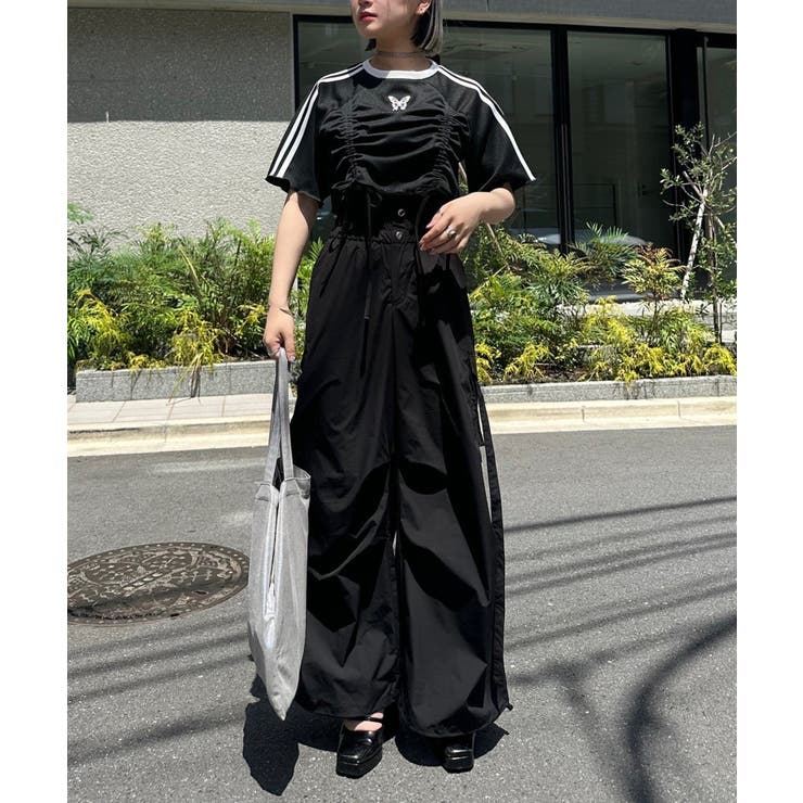Mavie..7】ライン刺繍入りドロストTシャツ[品番：NCLW0013604]｜NICE