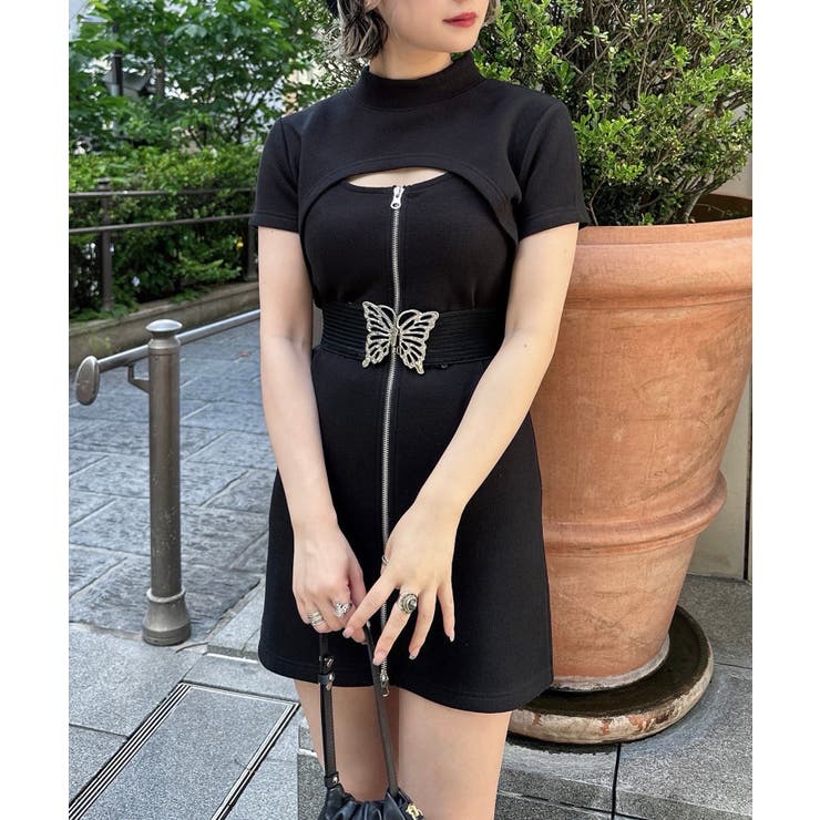 【Mavie..7】カットアウトSETキャミワンピ Mavie..7】カットアウトSETキャミワンピ