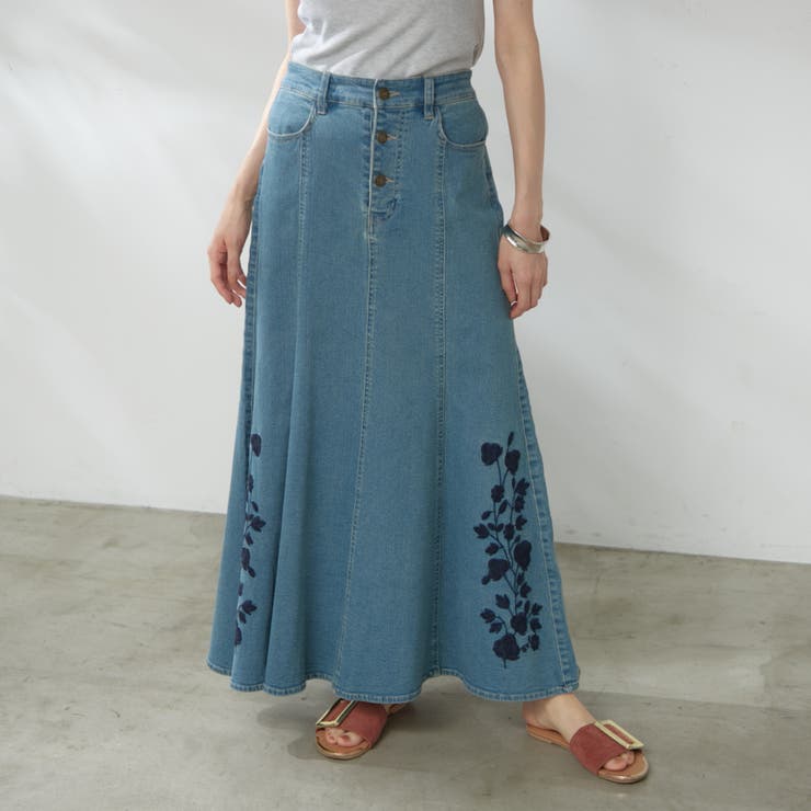 刺繍デニムマーメイドスカート[品番：OLOW0015950]｜RMAF NICE