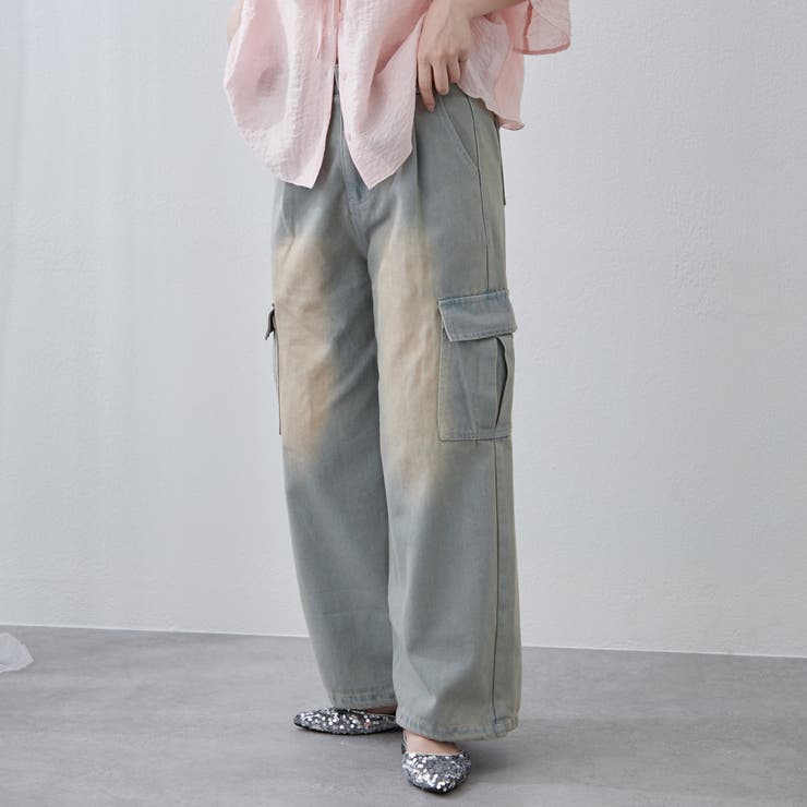 デニムワイドカーゴパンツ | RMAF　NICE CLAUP / OLIVE des OLIVE | 詳細画像1 