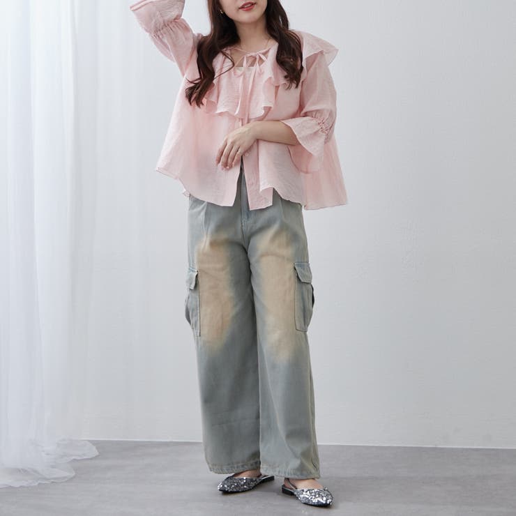 デニムワイドカーゴパンツ | RMAF　NICE CLAUP / OLIVE des OLIVE | 詳細画像21 