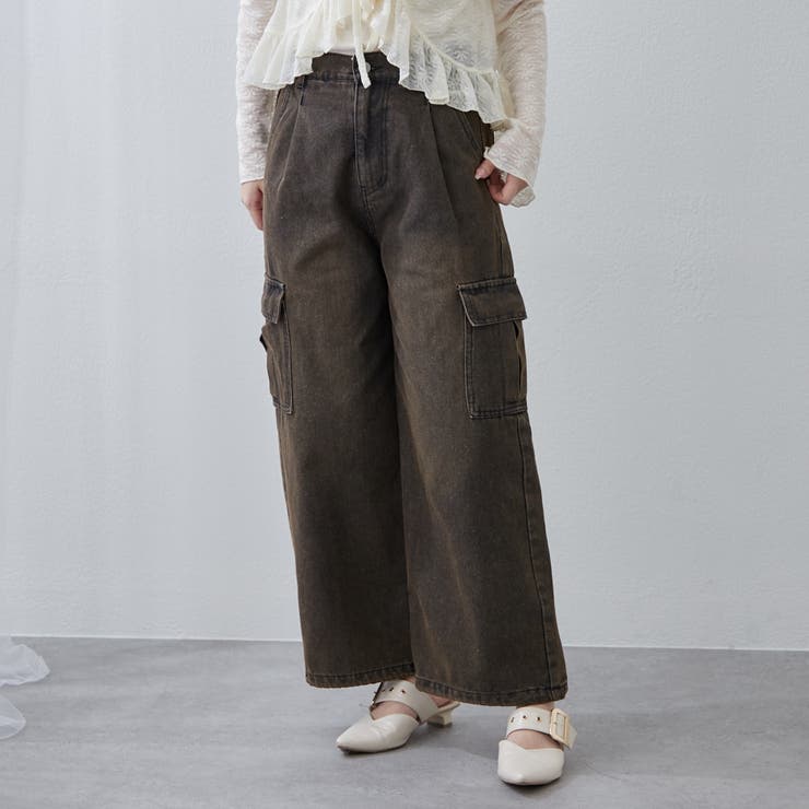 デニムワイドカーゴパンツ[品番：OLOW0015672]｜RMAF NICE CLAUP