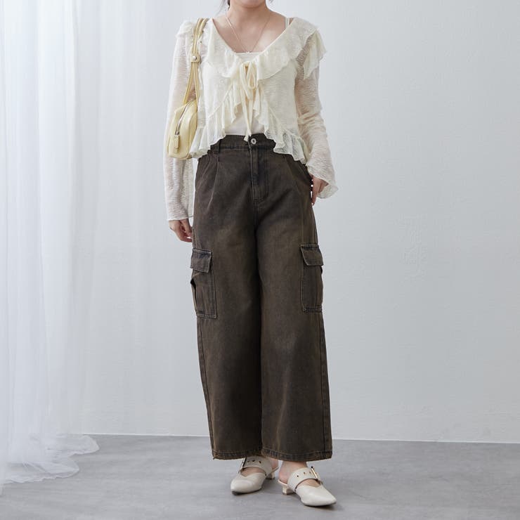 デニムワイドカーゴパンツ | RMAF　NICE CLAUP / OLIVE des OLIVE | 詳細画像28 