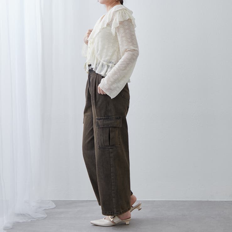 デニムワイドカーゴパンツ | RMAF　NICE CLAUP / OLIVE des OLIVE | 詳細画像30 