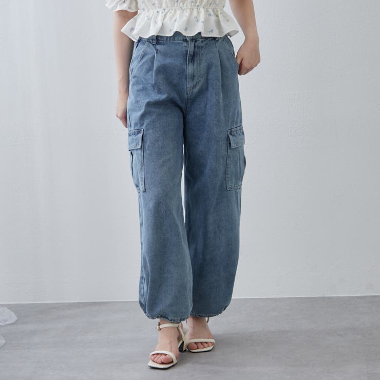 デニムワイドカーゴパンツ | RMAF　NICE CLAUP / OLIVE des OLIVE | 詳細画像3 