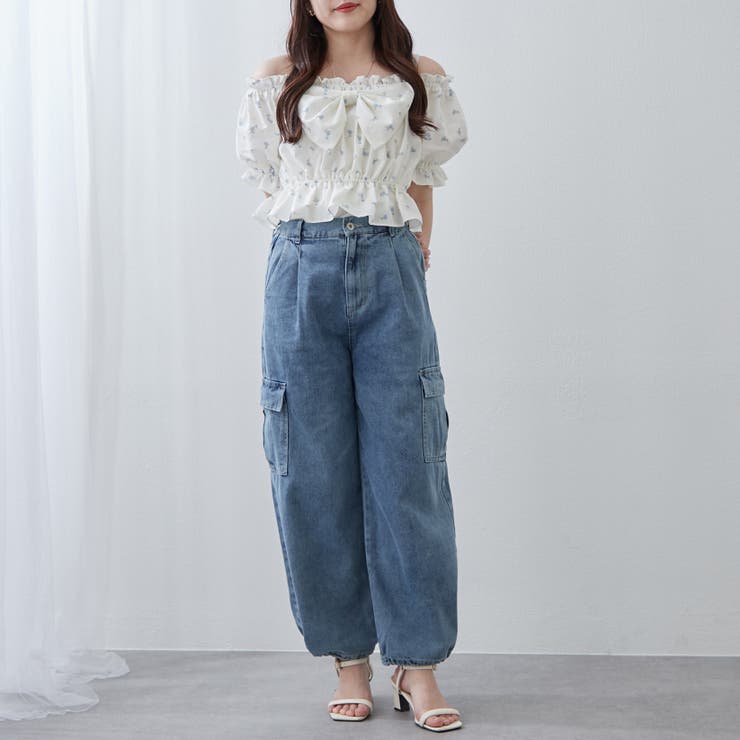 デニムワイドカーゴパンツ | RMAF　NICE CLAUP / OLIVE des OLIVE | 詳細画像6 