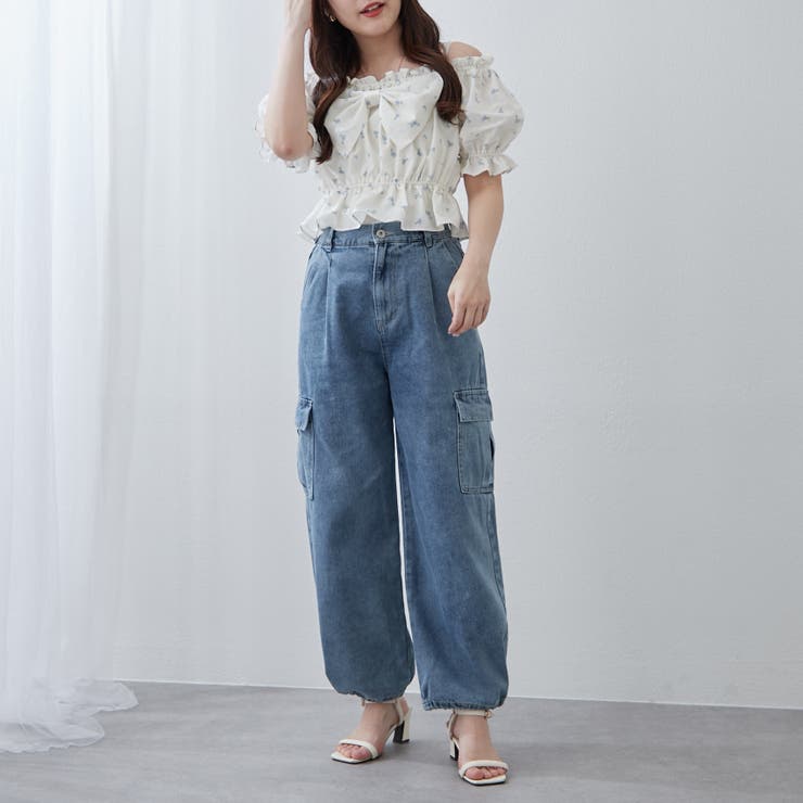 デニムワイドカーゴパンツ | RMAF　NICE CLAUP / OLIVE des OLIVE | 詳細画像7 