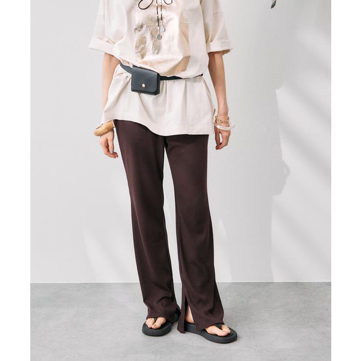 -3kg裾スリットフレアパンツ | RMAF　NICE CLAUP / OLIVE des OLIVE | 詳細画像12 