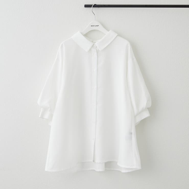 オフ | 【後ろ姿も可愛く】後レースアップボリューム袖ブラウス | RMAF　NICE CLAUP / OLIVE des OLIVE