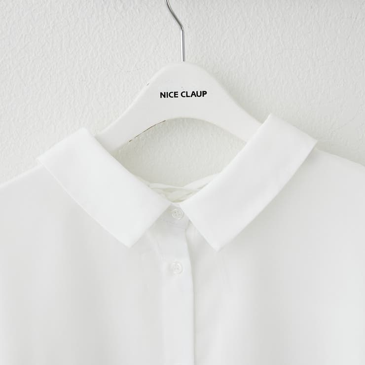 【後ろ姿も可愛く】後レースアップボリューム袖ブラウス | RMAF　NICE CLAUP / OLIVE des OLIVE | 詳細画像6 