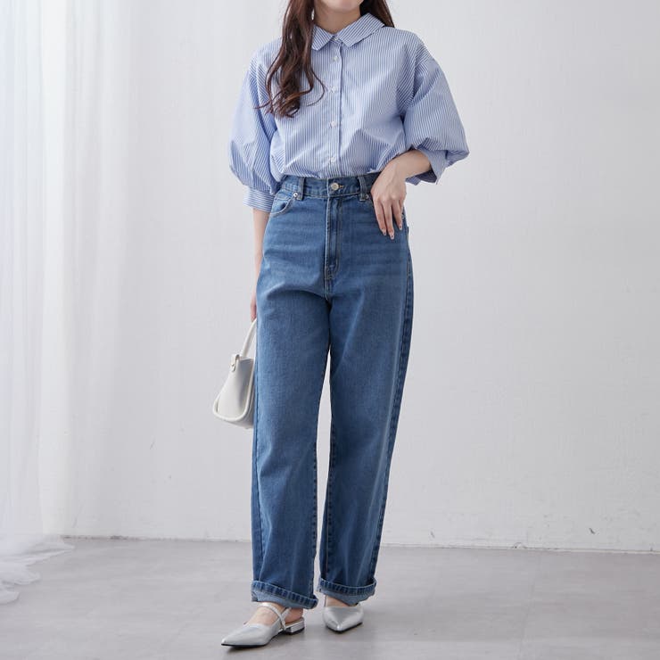 【後ろ姿も可愛く】後レースアップボリューム袖ブラウス | RMAF　NICE CLAUP / OLIVE des OLIVE | 詳細画像18 