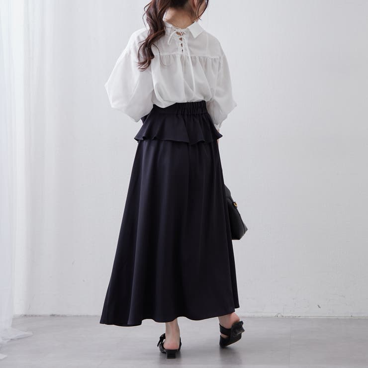 【後ろ姿も可愛く】後レースアップボリューム袖ブラウス | RMAF　NICE CLAUP / OLIVE des OLIVE | 詳細画像30 