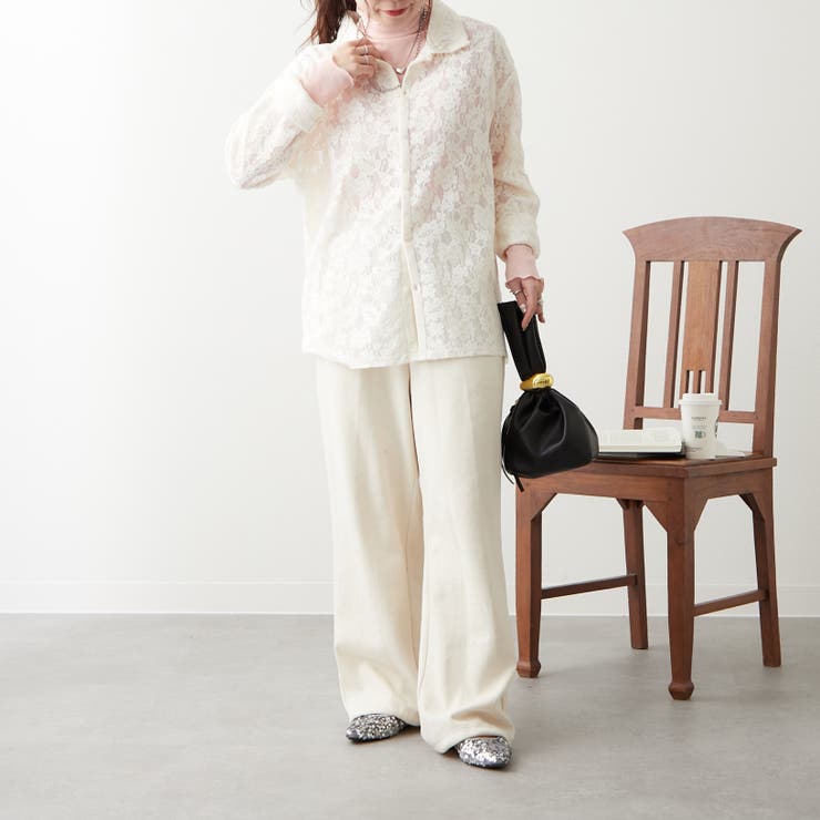 【大人のこなれ感】メッシュレースシャツ | RMAF　NICE CLAUP / OLIVE des OLIVE | 詳細画像8 