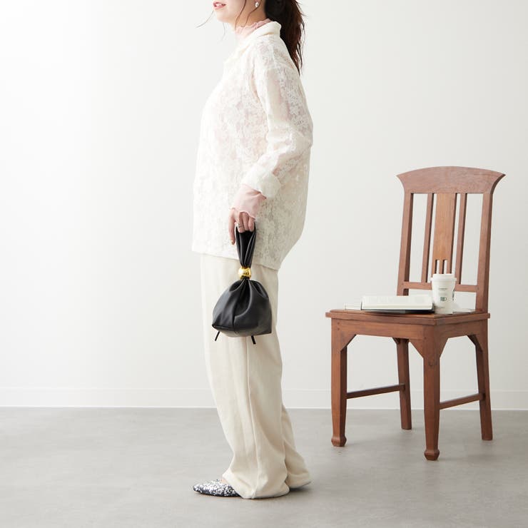 【大人のこなれ感】メッシュレースシャツ | RMAF　NICE CLAUP / OLIVE des OLIVE | 詳細画像10 