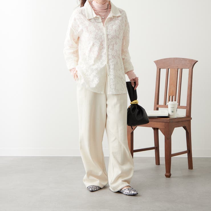 【大人のこなれ感】メッシュレースシャツ | RMAF　NICE CLAUP / OLIVE des OLIVE | 詳細画像13 