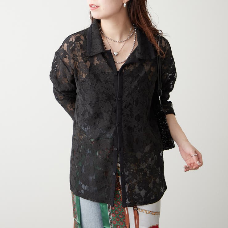 【大人のこなれ感】メッシュレースシャツ | RMAF　NICE CLAUP / OLIVE des OLIVE | 詳細画像18 