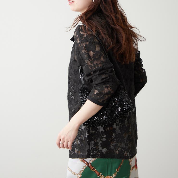 【大人のこなれ感】メッシュレースシャツ | RMAF　NICE CLAUP / OLIVE des OLIVE | 詳細画像20 