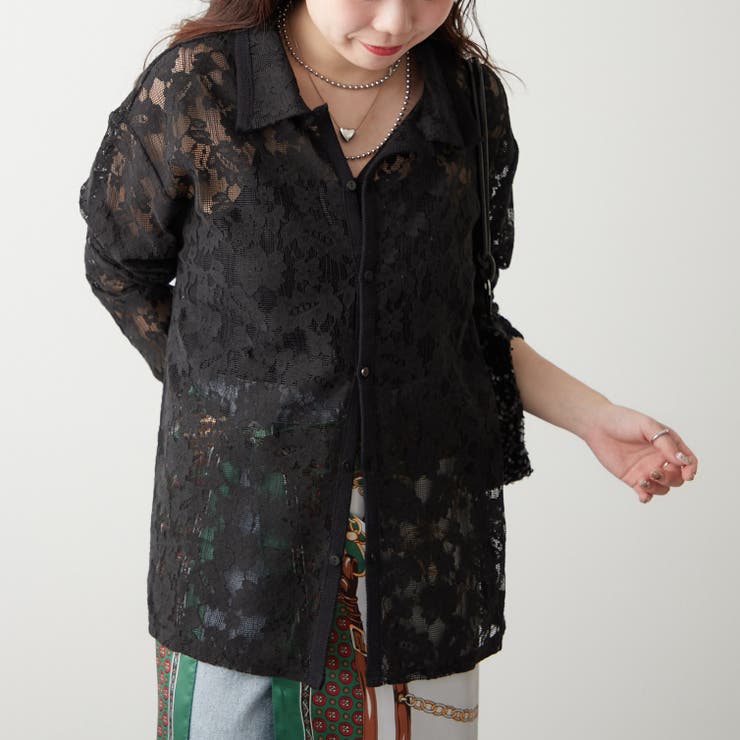 【大人のこなれ感】メッシュレースシャツ | RMAF　NICE CLAUP / OLIVE des OLIVE | 詳細画像23 