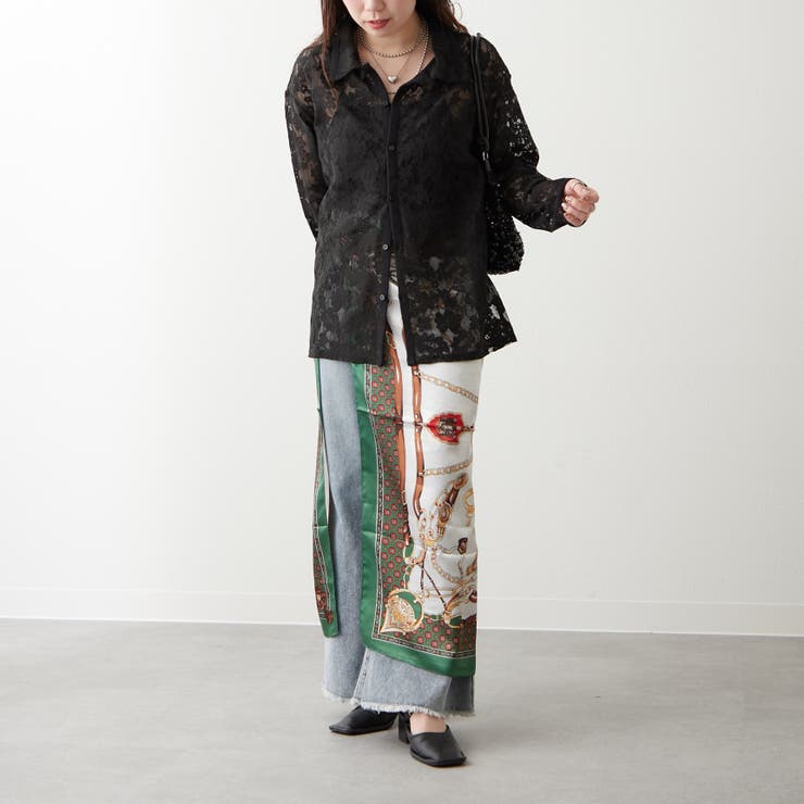 【大人のこなれ感】メッシュレースシャツ | RMAF　NICE CLAUP / OLIVE des OLIVE | 詳細画像25 