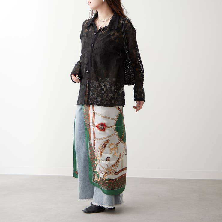 【大人のこなれ感】メッシュレースシャツ | RMAF　NICE CLAUP / OLIVE des OLIVE | 詳細画像26 